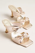 Load image into Gallery viewer, Maeve Mesh Double-Bow Open-Toe Heels
