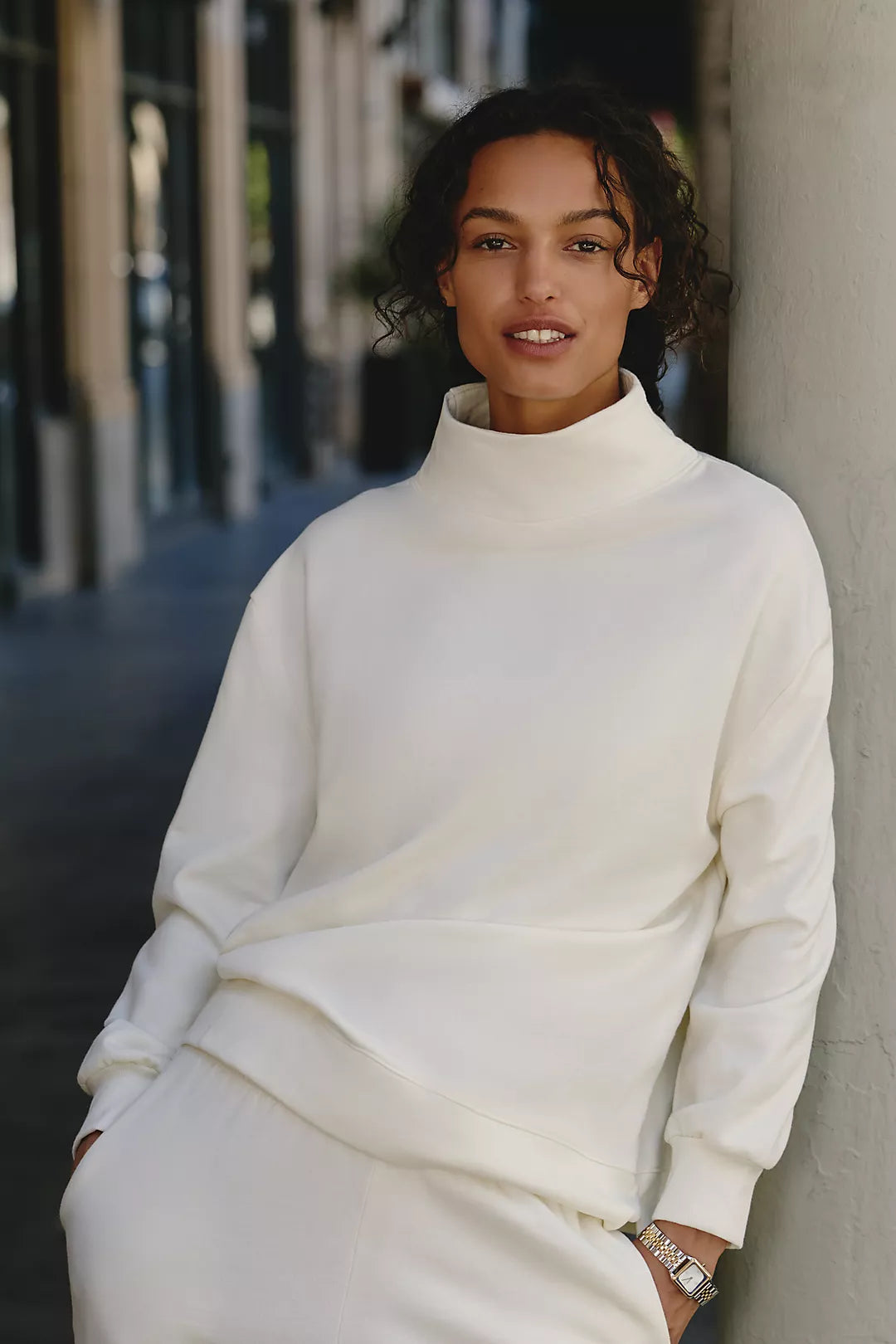 Back When 100% Cotton Mock-Neck Pullover