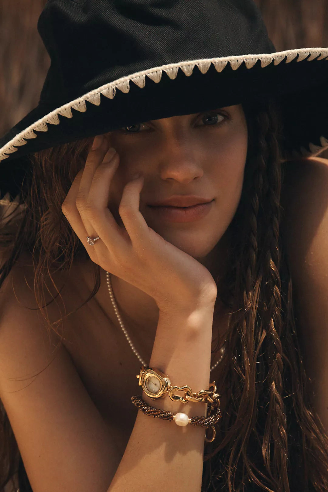 By Anthropologie Whipstitch Bucket Hat