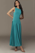Load image into Gallery viewer, By Anthropologie Sleeveless Boatneck Drop-Waist Maxi Dress
