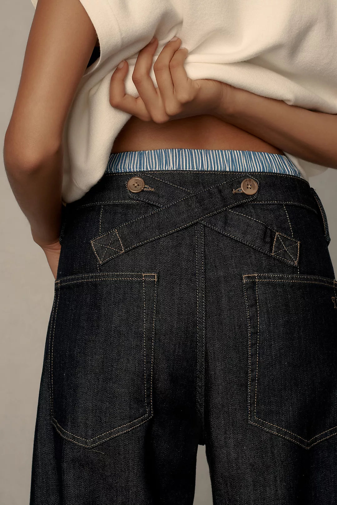 The Myra Low-Rise Tapered Jeans by Pilcro: Puddle Edition