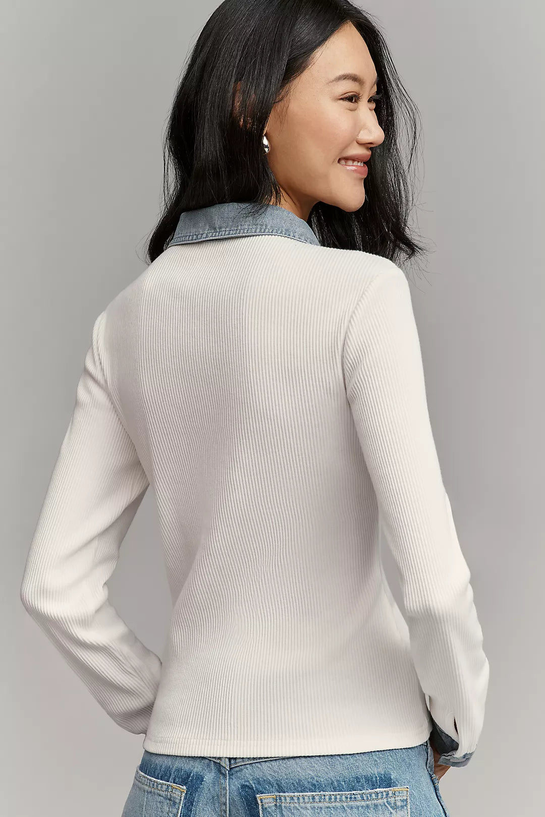 Dolan Left Coast Denim Mixed Cardigan
