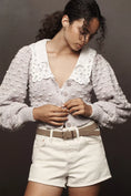 Load image into Gallery viewer, By Anthropologie Balloon-Sleeve Collared Cardigan Sweater
