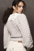 Load image into Gallery viewer, By Anthropologie Balloon-Sleeve Collared Cardigan Sweater
