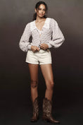 Load image into Gallery viewer, By Anthropologie Balloon-Sleeve Collared Cardigan Sweater
