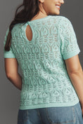 Load image into Gallery viewer, By Anthropologie Crochet Stitched Sweater Tee
