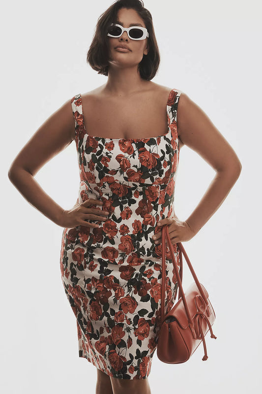 Maeve Sleeveless Square-Neck Knee-Length Dress