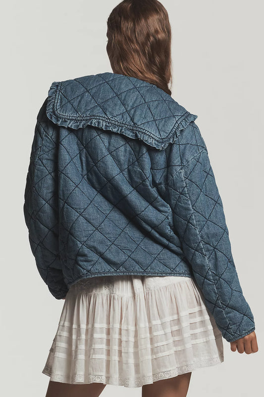 The Hazel Quilted Chambray Jacket by Maeve