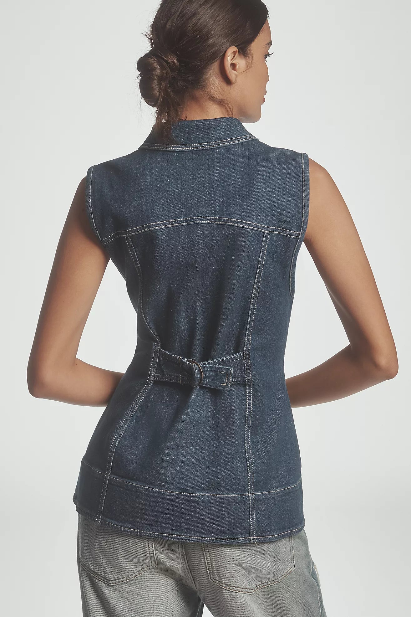 Pilcro Longline Denim Vest