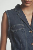 Load image into Gallery viewer, Pilcro Longline Denim Vest
