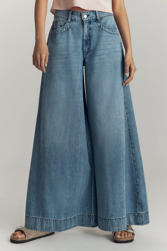 Pilcro Mid-Rise Super-Wide-Leg Jeans