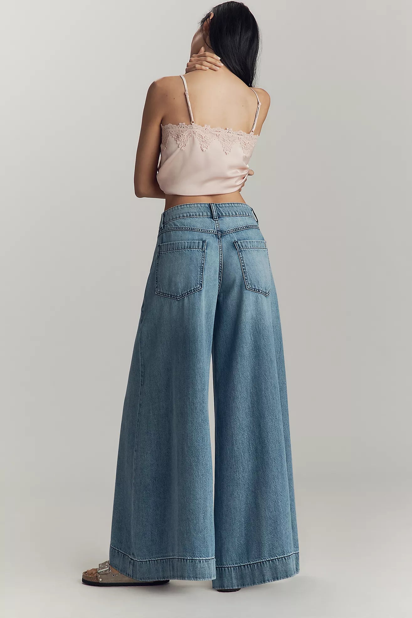 Pilcro Mid-Rise Super-Wide-Leg Jeans