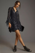 Load image into Gallery viewer, By Anthropologie Long-Sleeve Sheer Mini Dress
