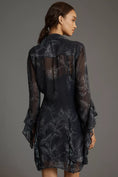 Load image into Gallery viewer, By Anthropologie Long-Sleeve Sheer Mini Dress
