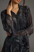 Load image into Gallery viewer, By Anthropologie Long-Sleeve Sheer Mini Dress
