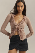 Load image into Gallery viewer, By Anthropologie Ruffled Cardigan Top
