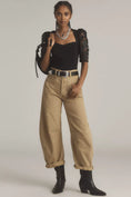 Load image into Gallery viewer, Dolan Left Coast Faux-Leather Cutwork Puff-Sleeve Blouse
