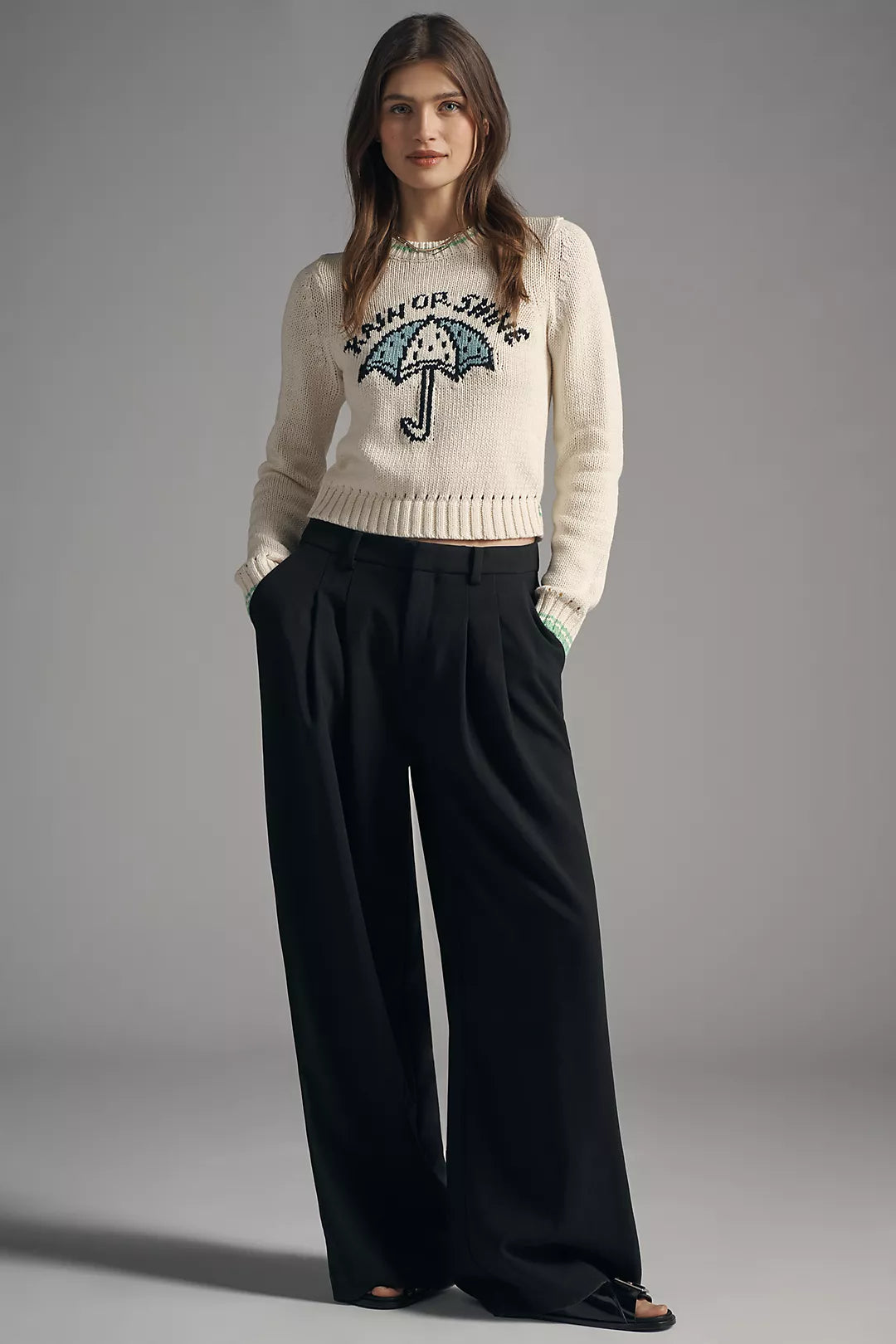Maeve Cotton Linen Crew-Neck Sweater