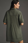 Load image into Gallery viewer, Pilcro Short-Sleeve Pintuck Tunic Shirt Dress
