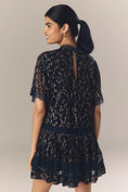 Load image into Gallery viewer, Maeve V-Neck Lurex Tiered Mini Dress
