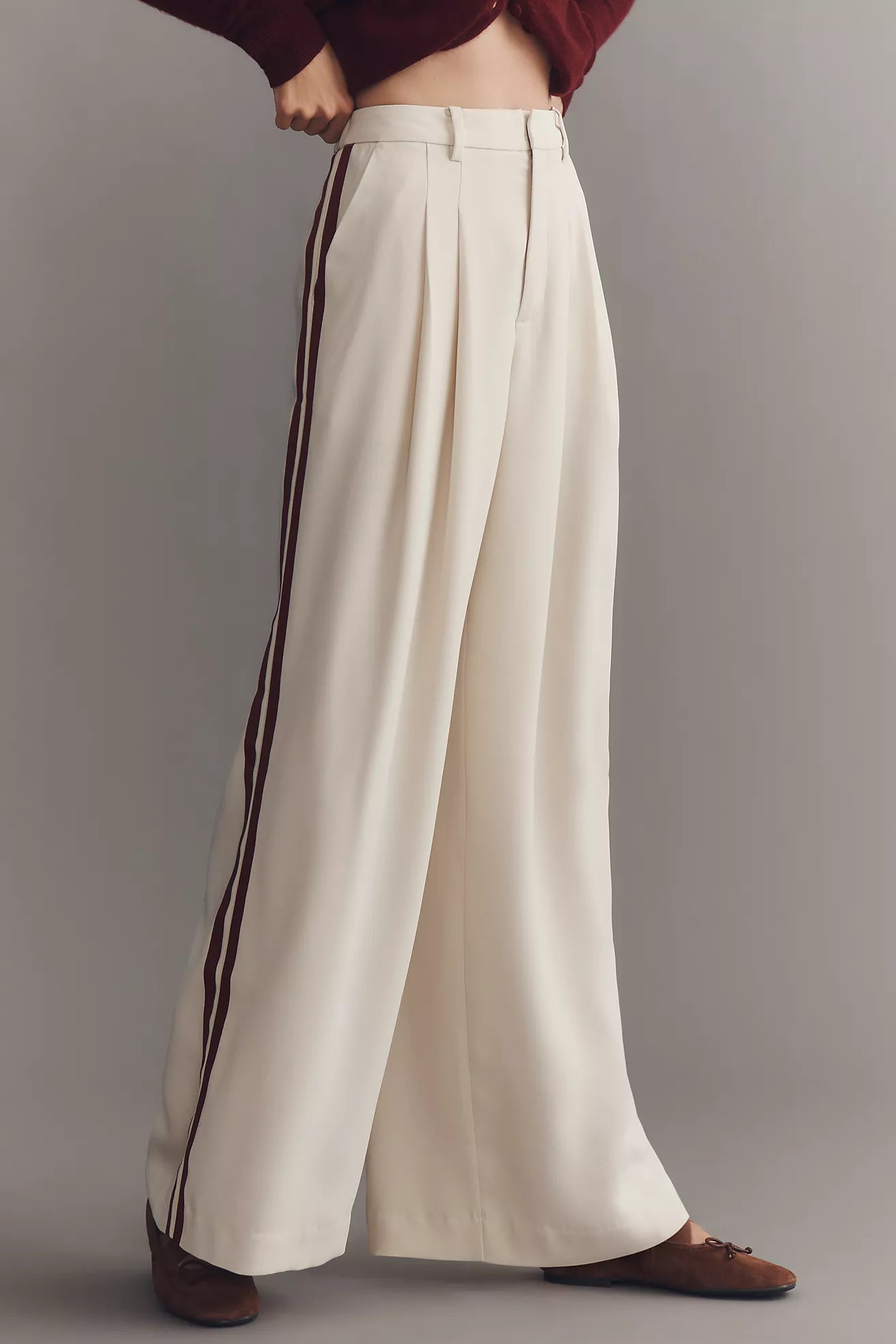 The Avery Pleated Track Trousers by Maeve