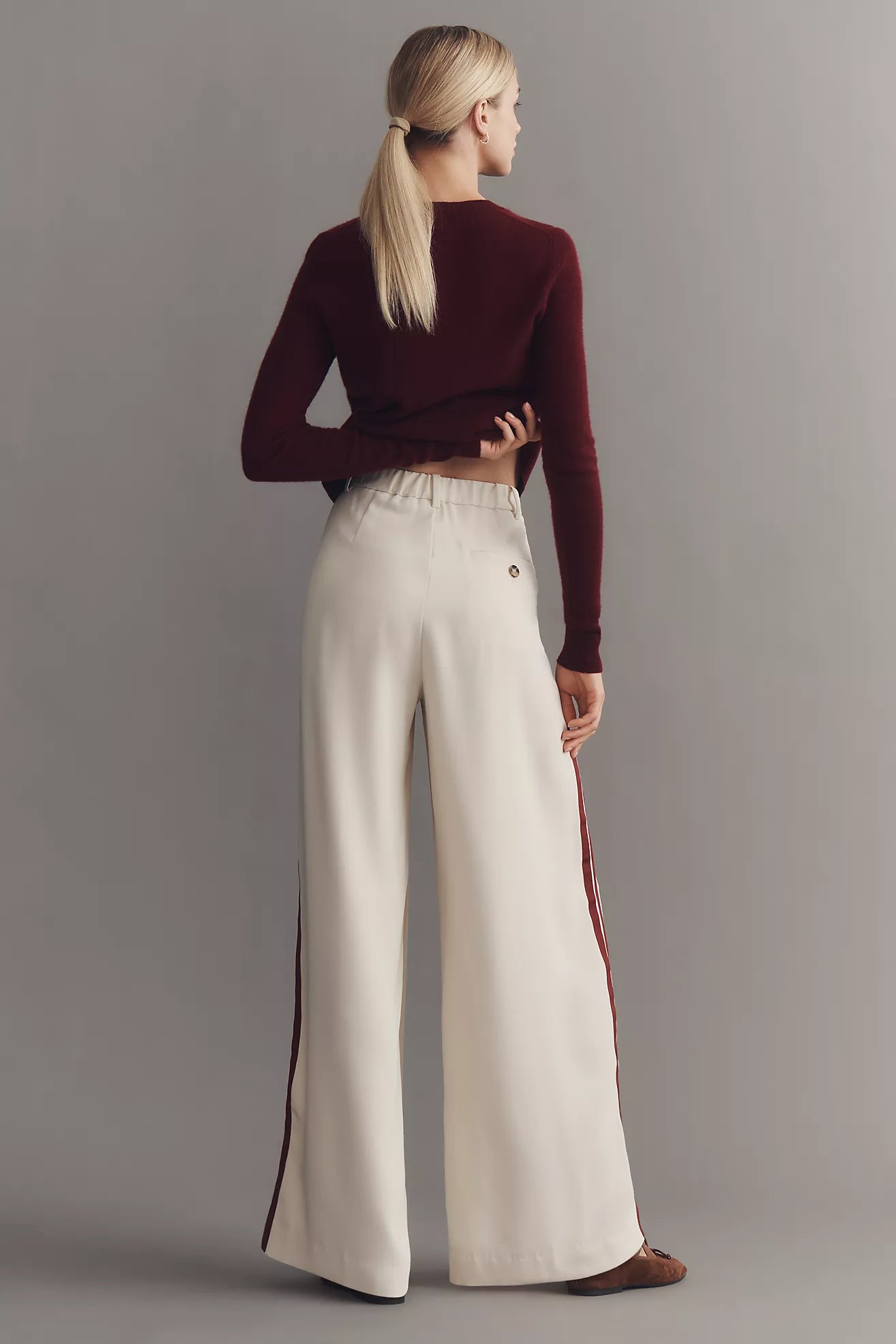 The Avery Pleated Track Trousers by Maeve