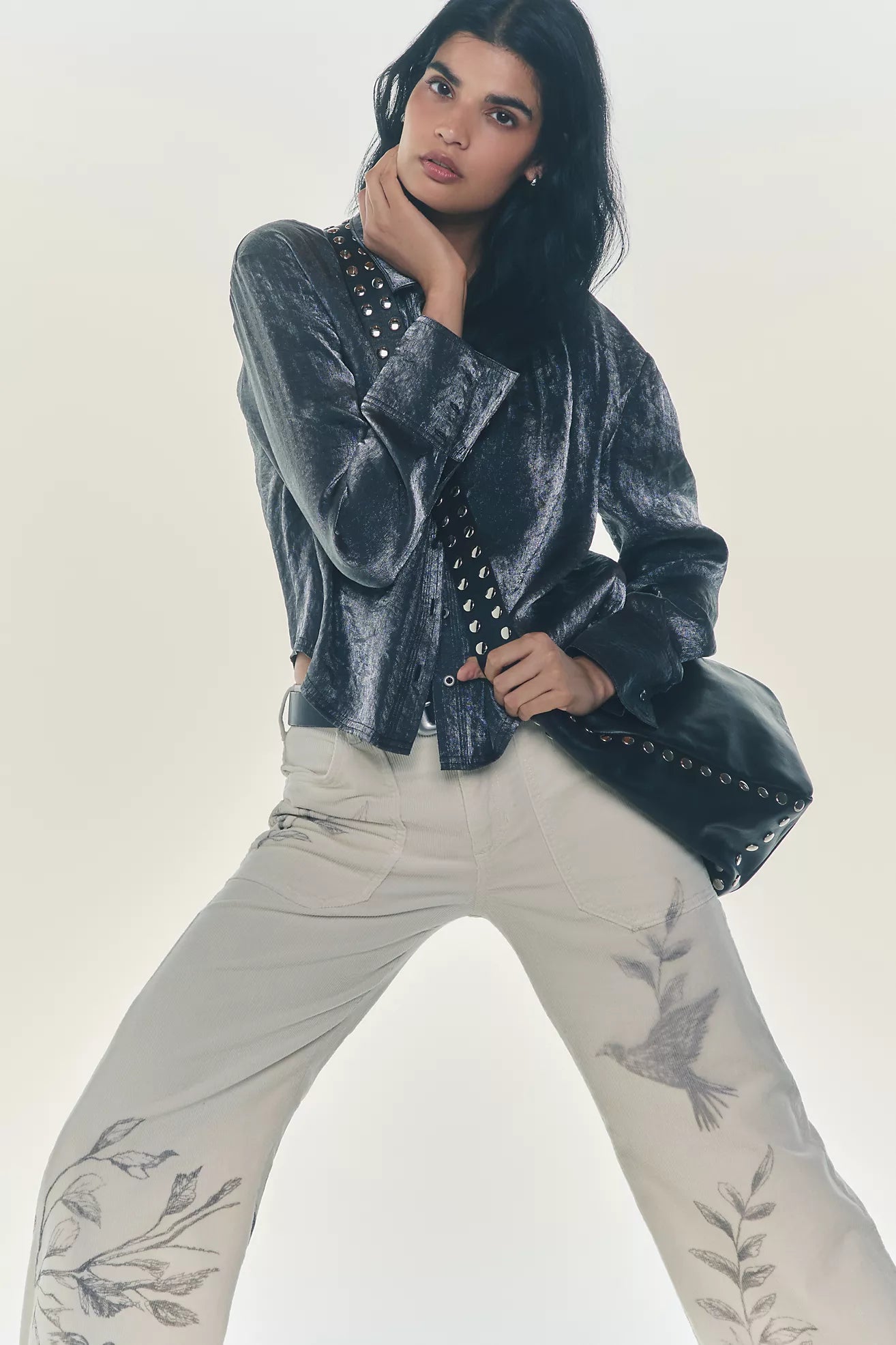The Rylan Relaxed High-Rise Flare Pants by Pilcro