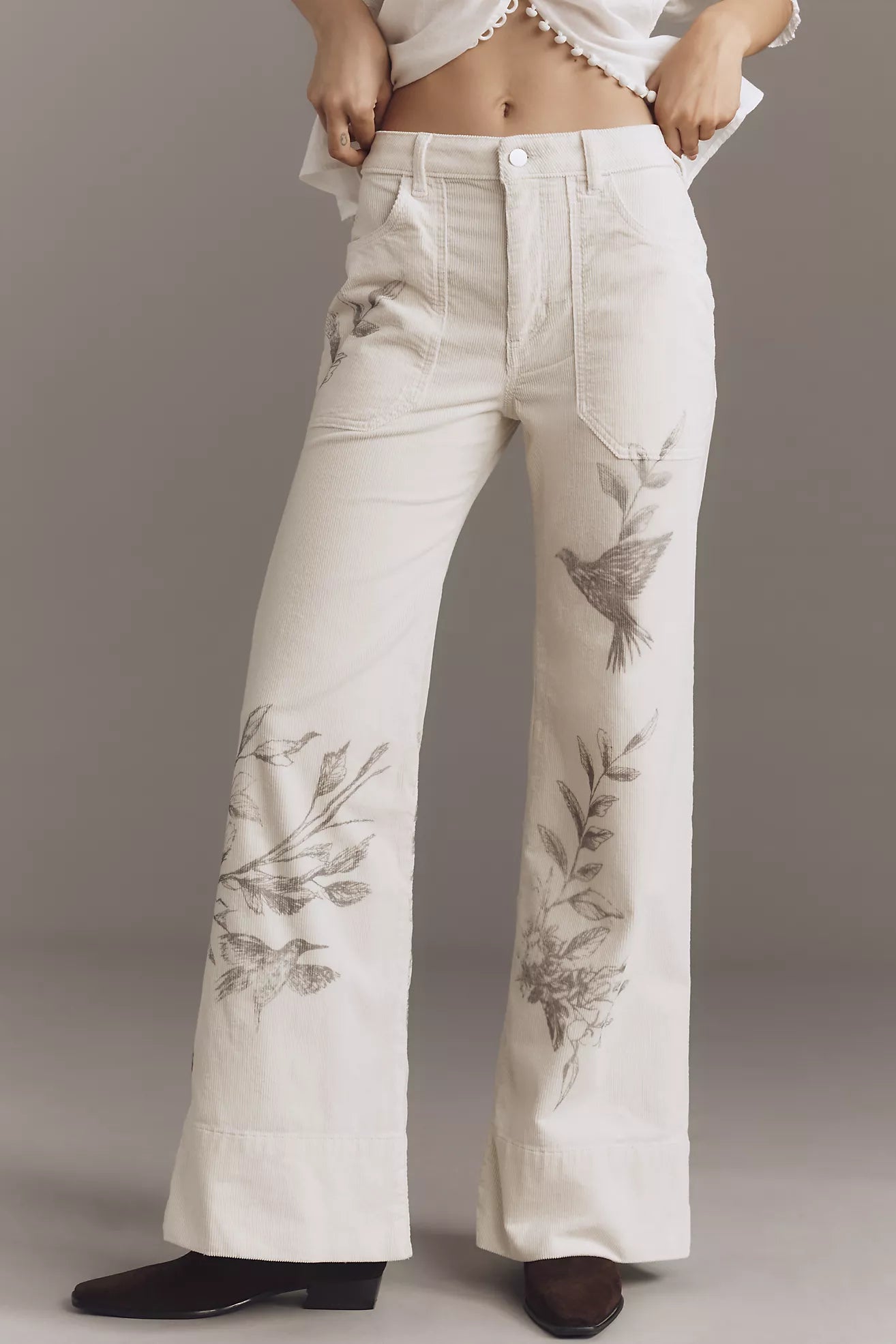 The Rylan Relaxed High-Rise Flare Pants by Pilcro