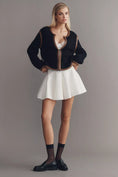 Load image into Gallery viewer, By Anthropologie Faux Leather Trim Cardigan Sweater
