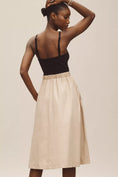 Load image into Gallery viewer, Maeve Sleeveless Rib Poplin Twofer Midi Dress
