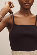 Load image into Gallery viewer, Maeve Sleeveless Rib Poplin Twofer Midi Dress
