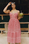 Load image into Gallery viewer, By Anthropologie Sleeveless Sweetheart Gingham Midi Dress
