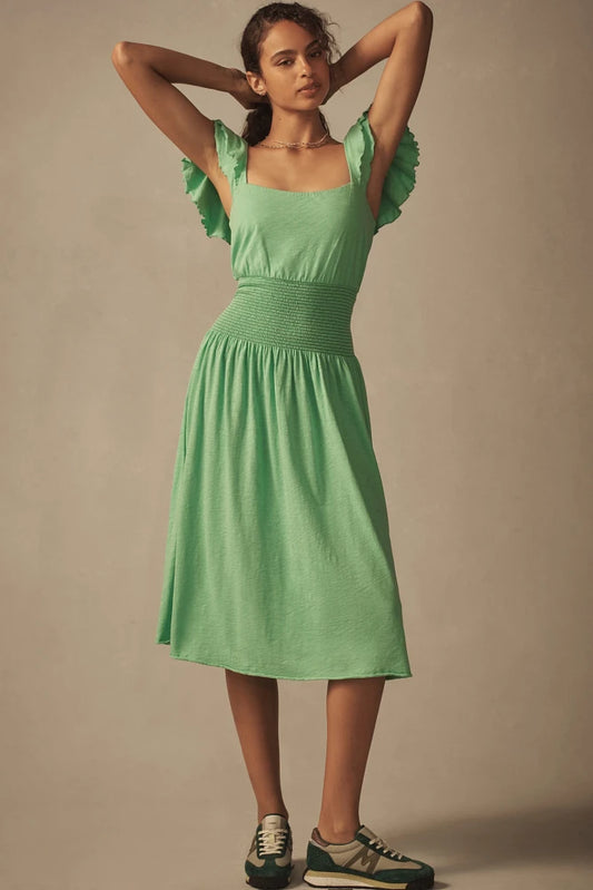 Nation LTD Brittini Smocked-Waist Midi Dress