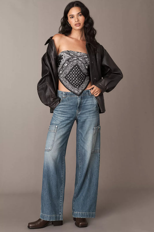 Pilcro Mid-Rise Cargo Jeans