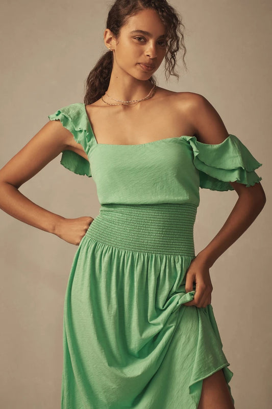 Nation LTD Brittini Smocked-Waist Midi Dress