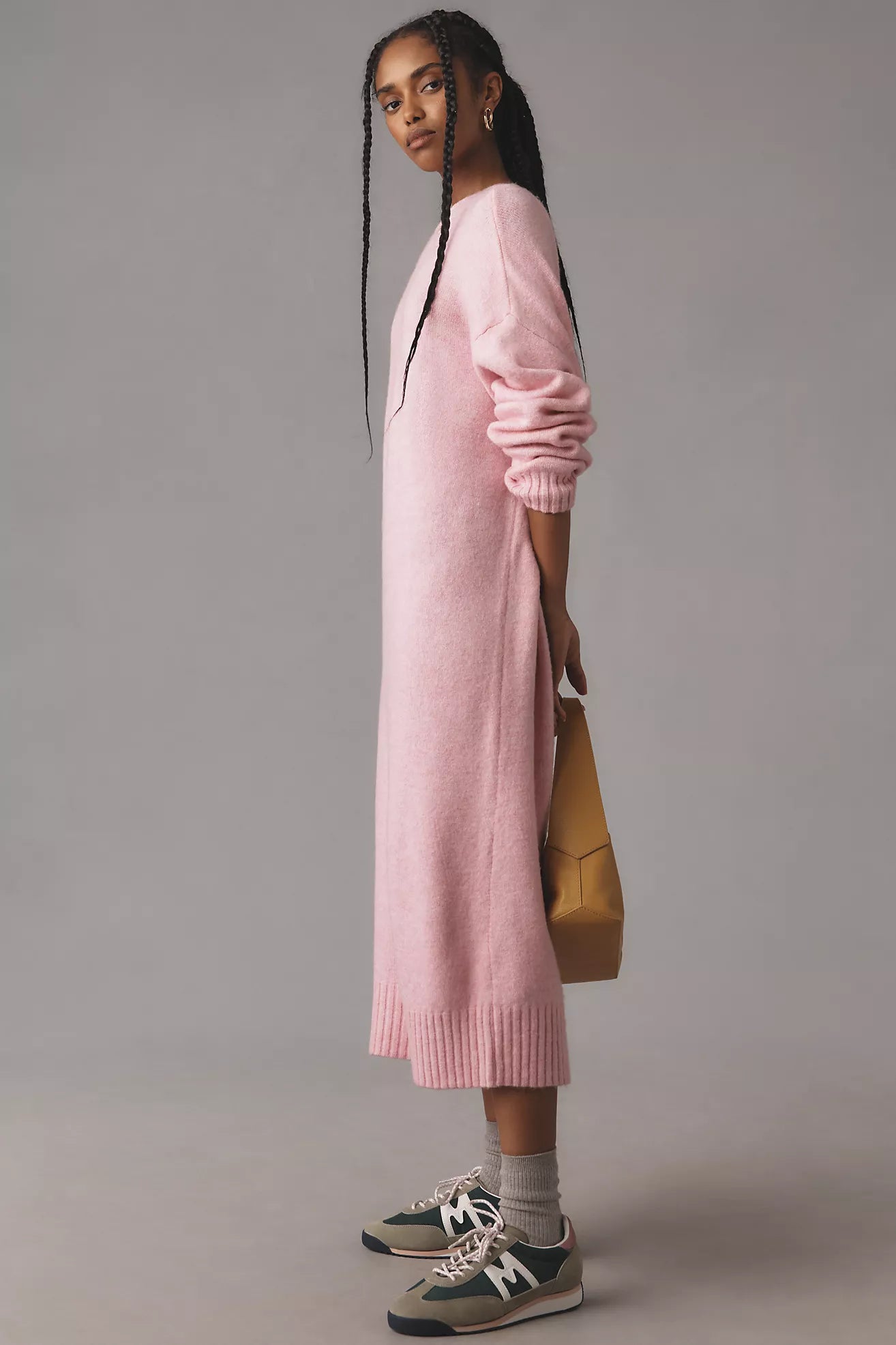 Daily Practice by Anthropologie Karigan Sweater Midi Dress: V-Back Edition