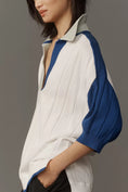 Load image into Gallery viewer, Maeve Collared V-Neck Short-Sleeve Rugby Sweater
