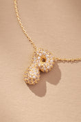 Load image into Gallery viewer, Pavé Bubble Monogram Necklace
