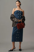 Load image into Gallery viewer, Mare Mare Strapless Buttondown Denim Dress
