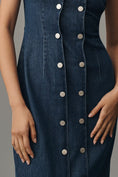 Load image into Gallery viewer, Mare Mare Strapless Buttondown Denim Dress
