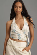Load image into Gallery viewer, Pilcro Halter Buckle Wrap Top
