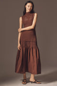 Load image into Gallery viewer, By Anthropologie Sleeveless Mock-Neck Drop-Waist Knit Midi Dress
