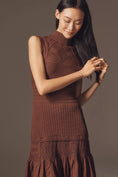Load image into Gallery viewer, By Anthropologie Sleeveless Mock-Neck Drop-Waist Knit Midi Dress
