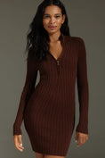 Load image into Gallery viewer, Pilcro Quarter-Zip Sweater Dress
