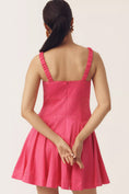 Load image into Gallery viewer, By Anthropologie Plunge Drop-Waist A-Line Mini Dress
