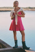 Load image into Gallery viewer, By Anthropologie Plunge Drop-Waist A-Line Mini Dress
