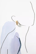 Load image into Gallery viewer, Squared Crystal Hoop Earrings
