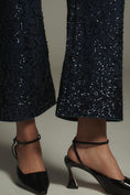 Load image into Gallery viewer, The Colette Cropped High-Rise Wide-Leg Jeans by Maeve: Sequin Sparkle Edition

