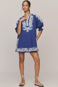 Load image into Gallery viewer, Maeve Embroidered V-Neck Mini Dress
