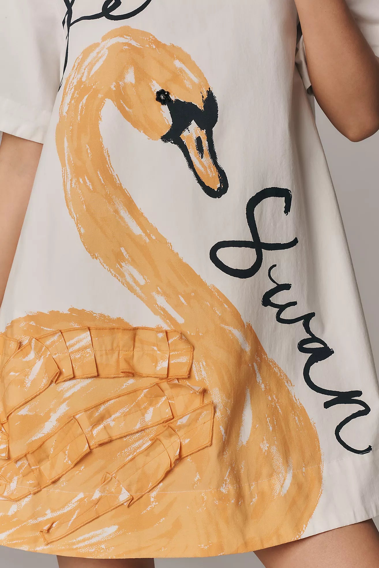 The Emmy Short-Sleeve Swing Mini Dress by Maeve: Graphic Edition